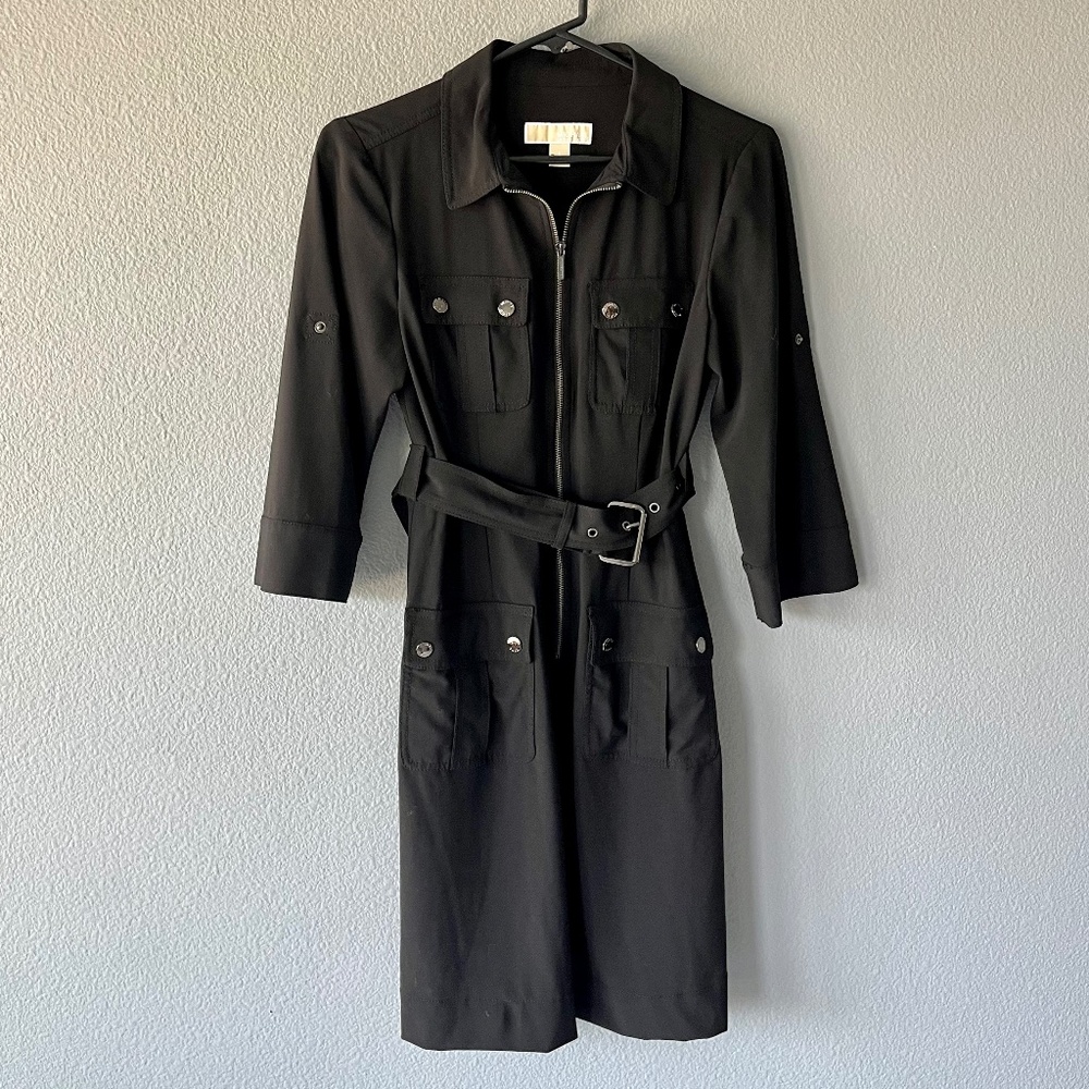 Michael Kors Black Shirt Dress with belt